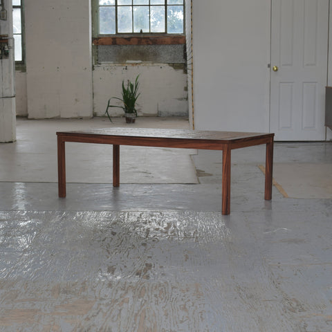 Rosewood & Tile Coffee Table