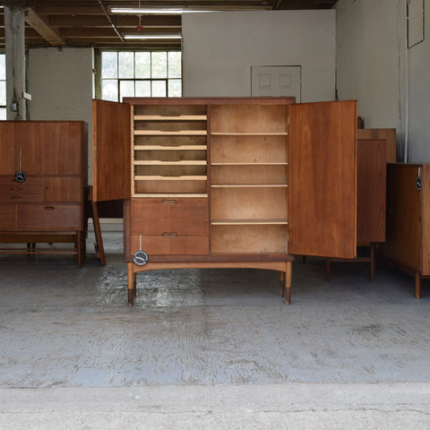 Teak & Oak Compact Highboard/Gentleman's Dresser