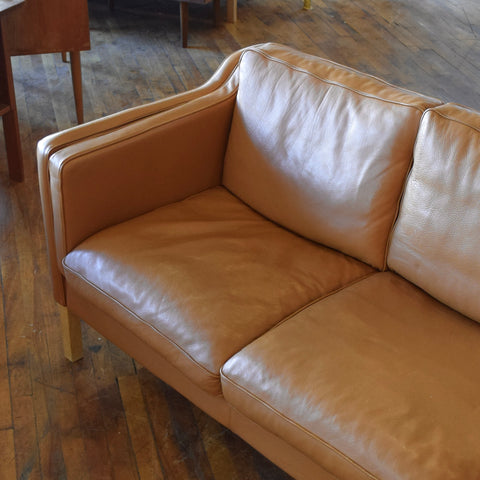 Caramel Leather 3-Seater Sofa