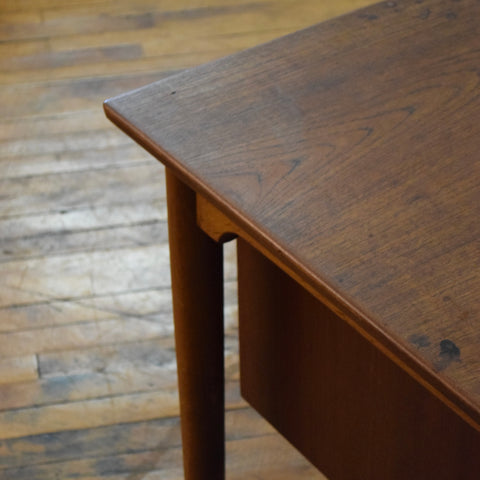 Executive Teak Desk w/ Rear Bookcase