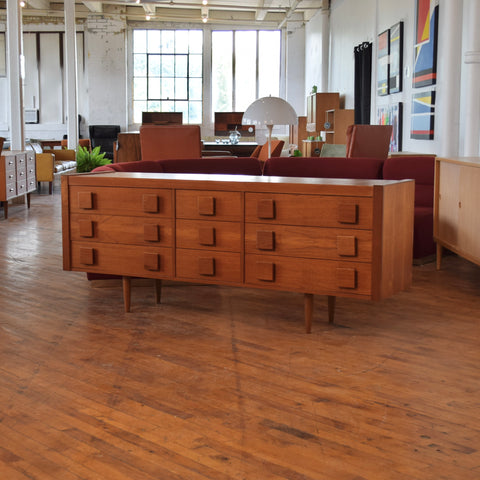 Teak 9-Drawer Dresser