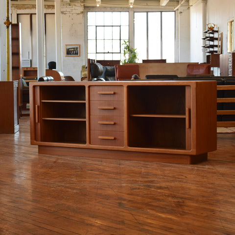 Vintage Tambour Door Teak Sideboard by Dyrlund