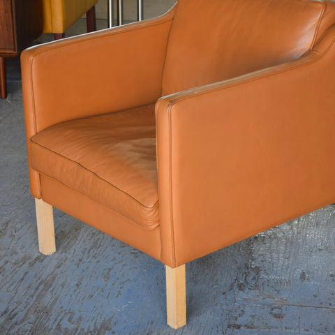Caramel Leather Armchair