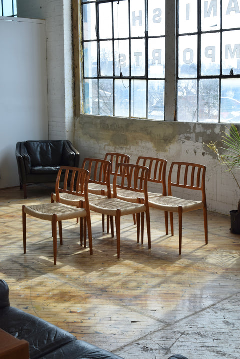Set of 6 Møller Model 83 Dining Chairs