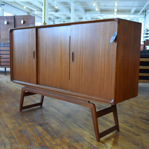 Rare Teak Highboard by Clausen & Son
