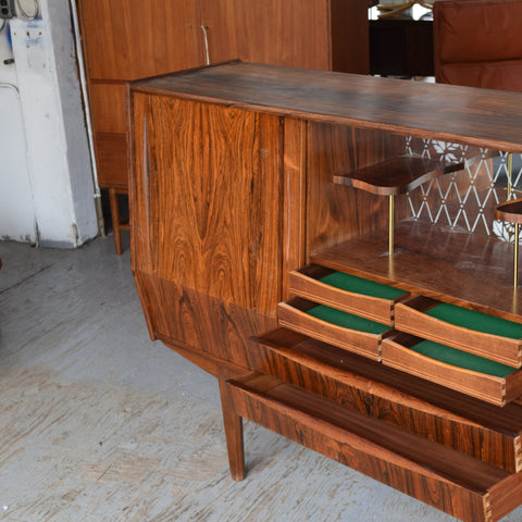 Rosewood Highboard w/ Angled Doors