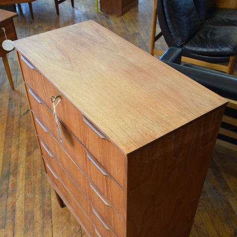 Danish Teak Tallboy Dresser