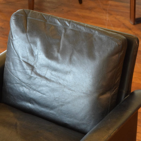 Leather Arm Chair w/ Down Fill by Hans Olsen