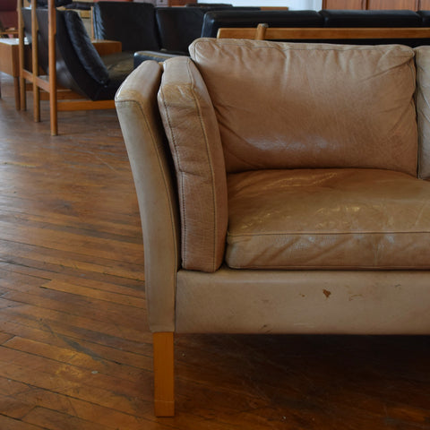 Patina’d Leather 3-Seater Sofa by Stouby