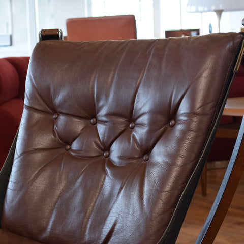 Vintage Leather Falcon Chair
