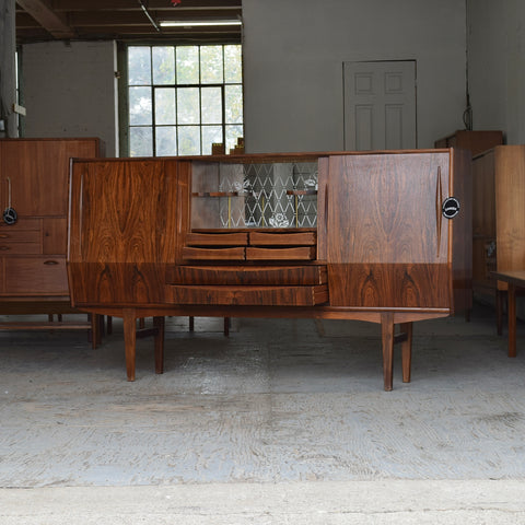 Rosewood Highboard w/ Angled Doors