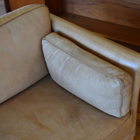 Patina’d Leather 3-Seater Sofa