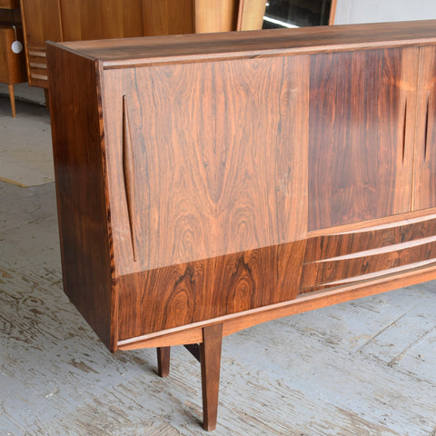 Rosewood Highboard w/ Angled Doors