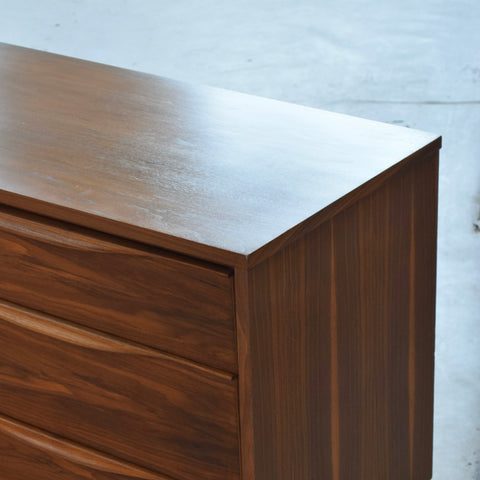 Vintage Walnut 9-Drawer Dresser
