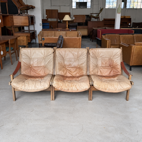 Vintage Leather Sofa by Torbjørn Afdal — showroom view 2