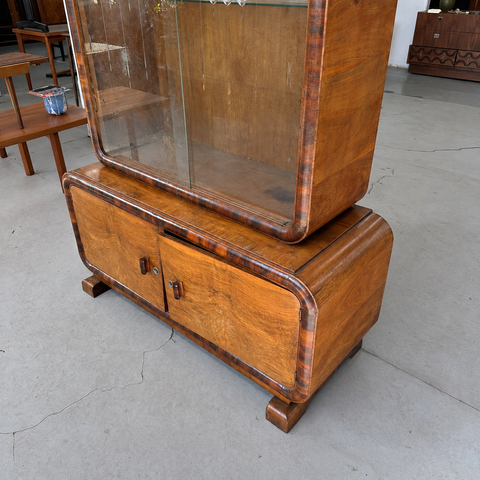 Art Deco walnut sideboard side view