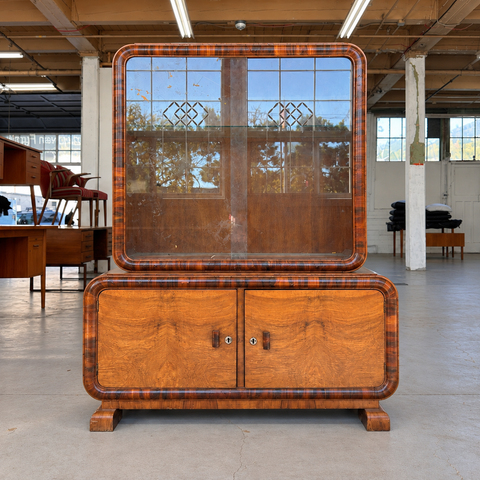 Art Deco walnut sideboard straight-on front view