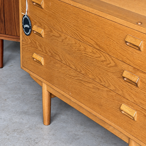 Børge Mogensen oak secretary — Drawer front detail