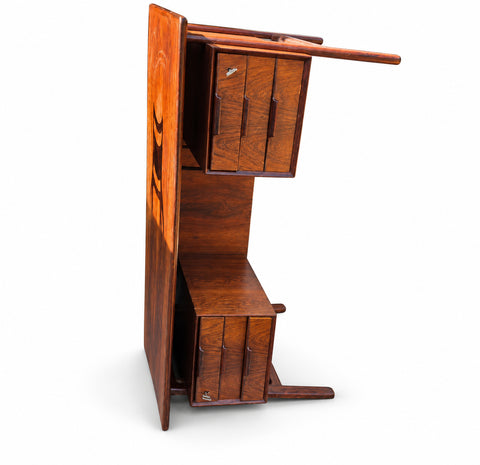 Vintage Model 77 Rosewood Executive Desk by Omann Jun — white background with soft shadow