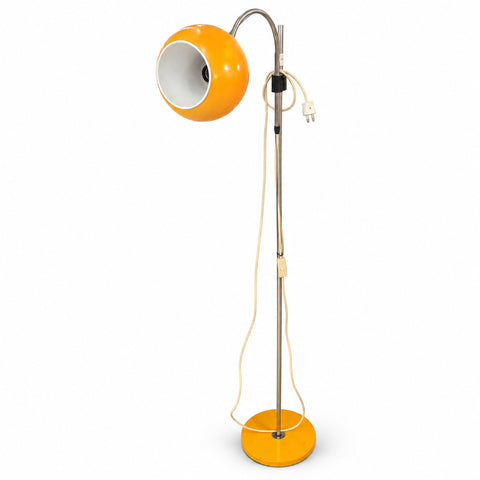 Vintage Danish Floor Lamp — white background with soft shadow