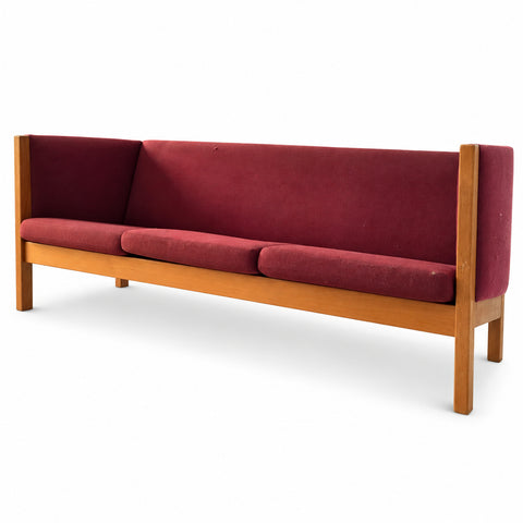 Vintage Danish 3-Seater Sofa by Hans Wegner — white background with soft shadow