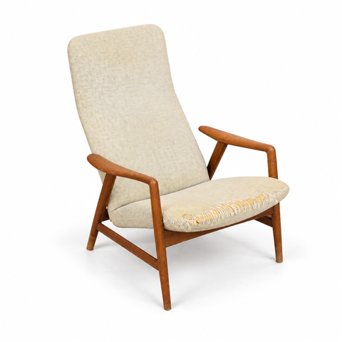 Vintage Lounge Chair by Alf Svensson — full view on white with soft shadow