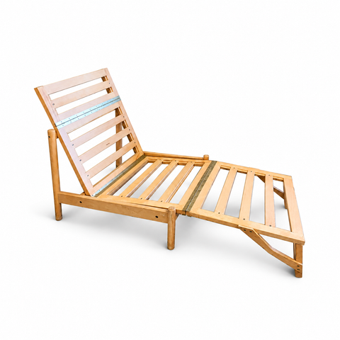 Vintage Danish Lounge Chair — full view on white with soft shadow
