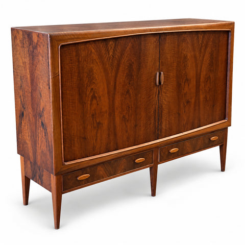 Vintage Danish Rosewood Highboard by Kurt Østervig — white background with soft shadow