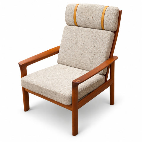 Vintage Teak Lounge Chair by Sven Ellekaer — white background with soft shadow