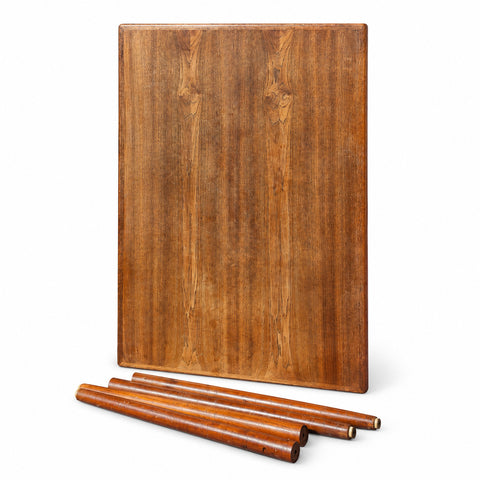 Vintage Danish Teak Draw Leaf Dining Table — white background with soft shadow