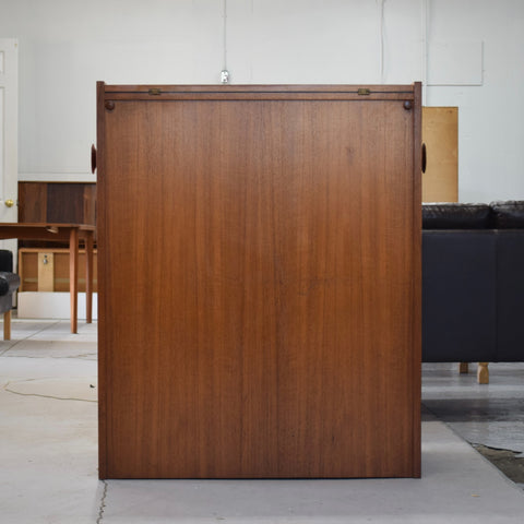 Vintage teak hideaway bar by Johannes Andersen