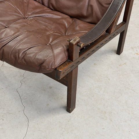 Torbjorn Afdal Dark Frame Leather Chair — detail view