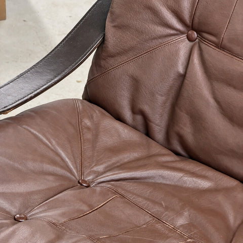 Torbjorn Afdal Dark Frame Leather Chair — view 6