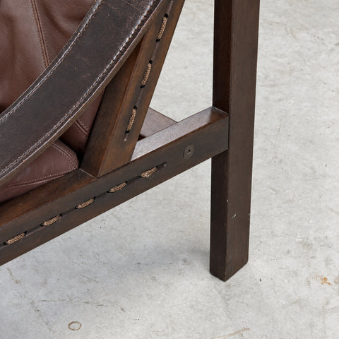 Torbjorn Afdal Dark Frame Leather Chair — view 7