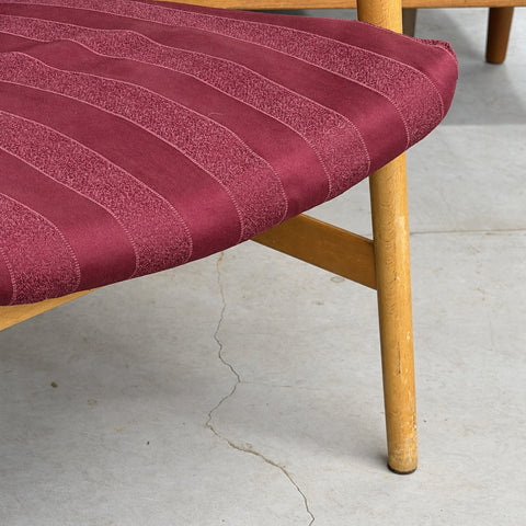 Alf Svensson Burgundy High-Back Chair — view 6