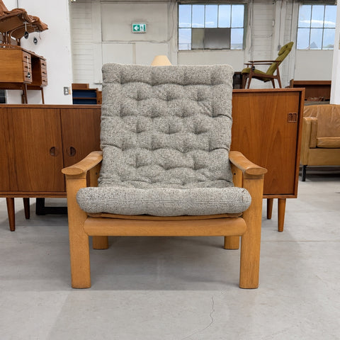 Fritz Hansen Oak Lounge Chair — view 3