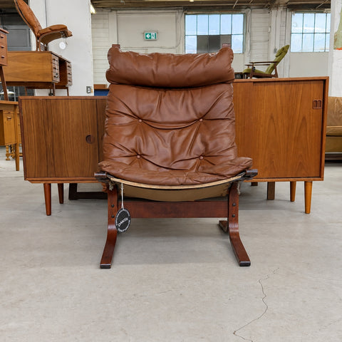 Tan High-Back Siesta Chair — view 3