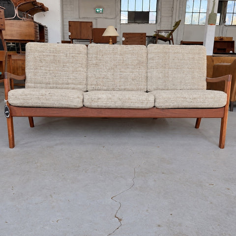 Light Upholstered Wood-Frame Sofa — view 3