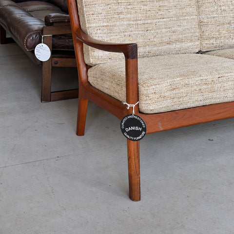 Light Upholstered Wood-Frame Sofa — detail view
