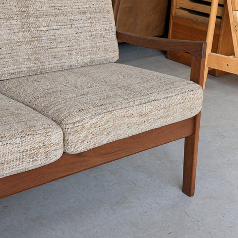 Light Upholstered Wood-Frame Sofa — view 4