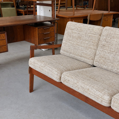 Light Upholstered Wood-Frame Sofa — view 6