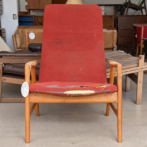 Red Alf Svensson lounge chair — 03-1422