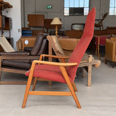 Red Alf Svensson lounge chair — 07-1428