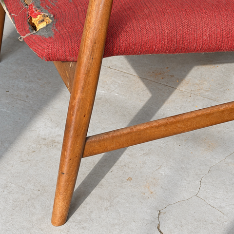 Red Alf Svensson lounge chair — 08-1433