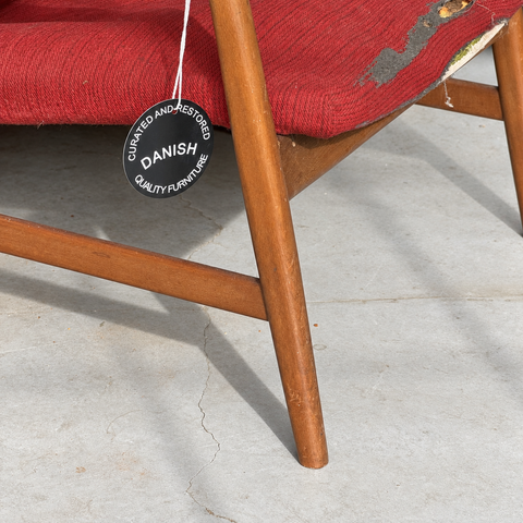 Red Alf Svensson lounge chair — 09-1437