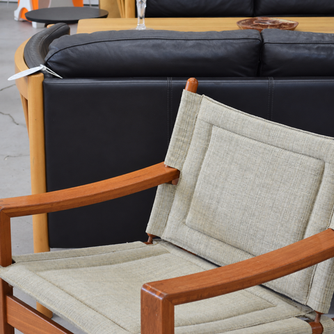 Teak safari lounge chair – view 2