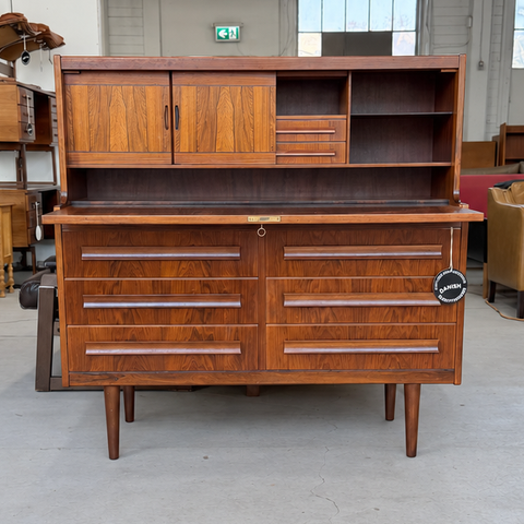 Sigfred Omann rosewood bureau — opposite cupboard open