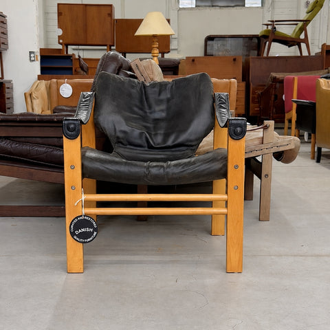 Skipper Møbler leather lounge chair — view 3