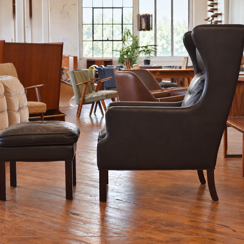 Leather Highback Arm Chair by Georg Thams — view 3
